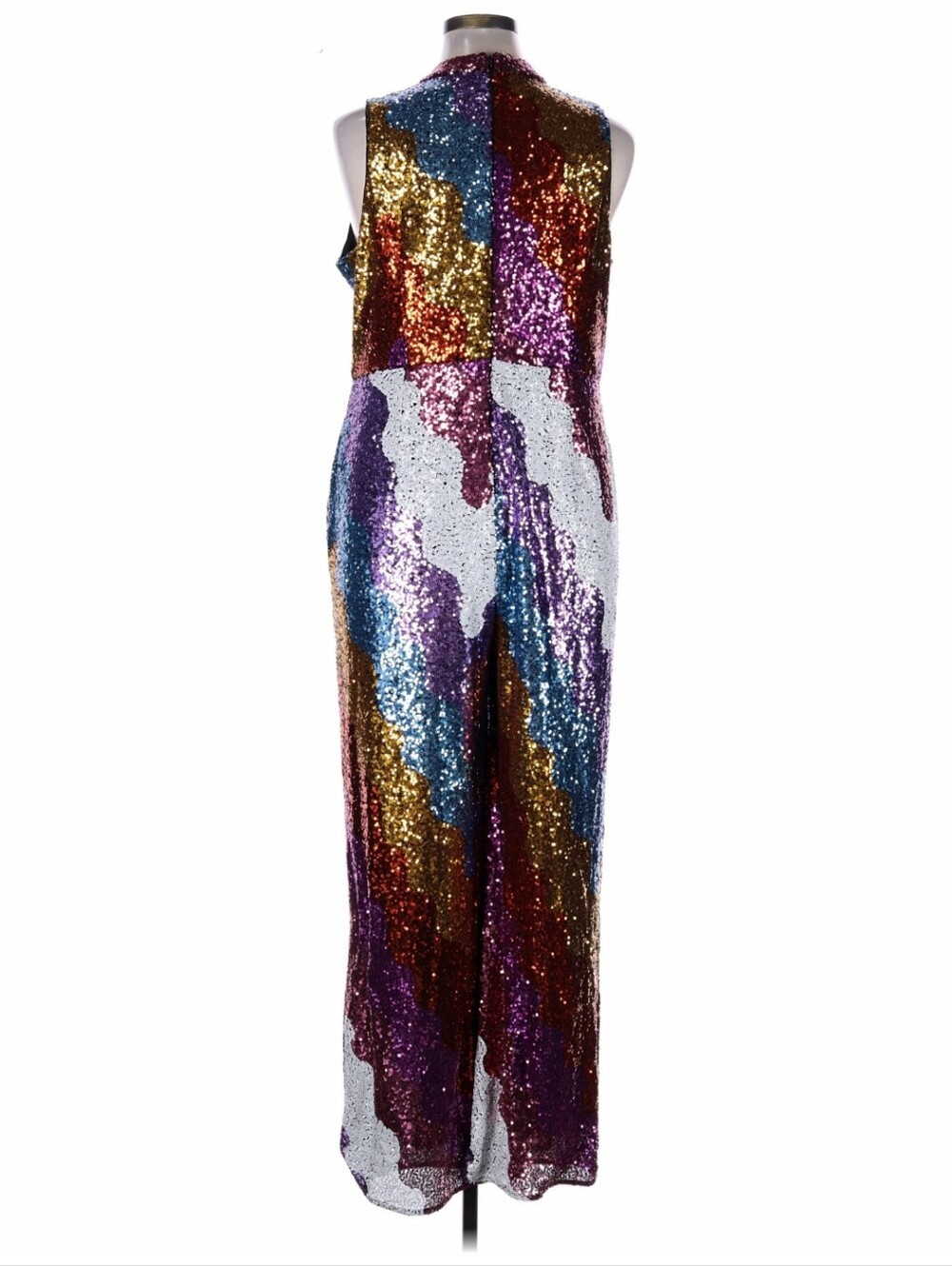 Hutch Abstract Sequined Rainbow Jumpsuit Size XL - Picture 2 of 3